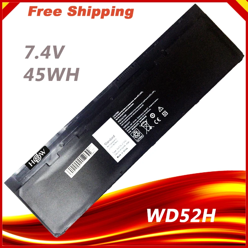 Аккумулятор для ноутбука DELL Latitude E7240 E7250 W57CV 0W57CV GVD76 VFV59 7 4 В 45 Вт/ч WD52H | Компьютеры и