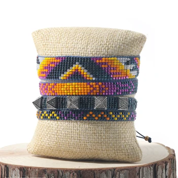 

New Arrival MIYUKI Cuff Charm Bracelet Jewelry 2020 Rivet Bileklik Pulsera Mujer Women Handmade Statement Bracelets for Women