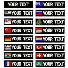 Пользовательские США Великобритания Германия Испания HOLLAD Бельгия Россия флаг имя метки патч вышитый Утюг на крючок подложки