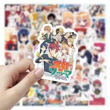 

10/30/50/100Pcs Shokugeki no Soma Stickers Food Wars Anime Sticker Laptop Pvc Cartoon Graffiti Decals Kids Classic Toys Gifts