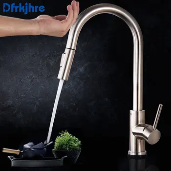 

Touch Kitchen Faucets Crane For Sensor Kitchen Inductive Sensitive Sink Mixer Kitchen Faucet Single Handle Dual Outlet Water
