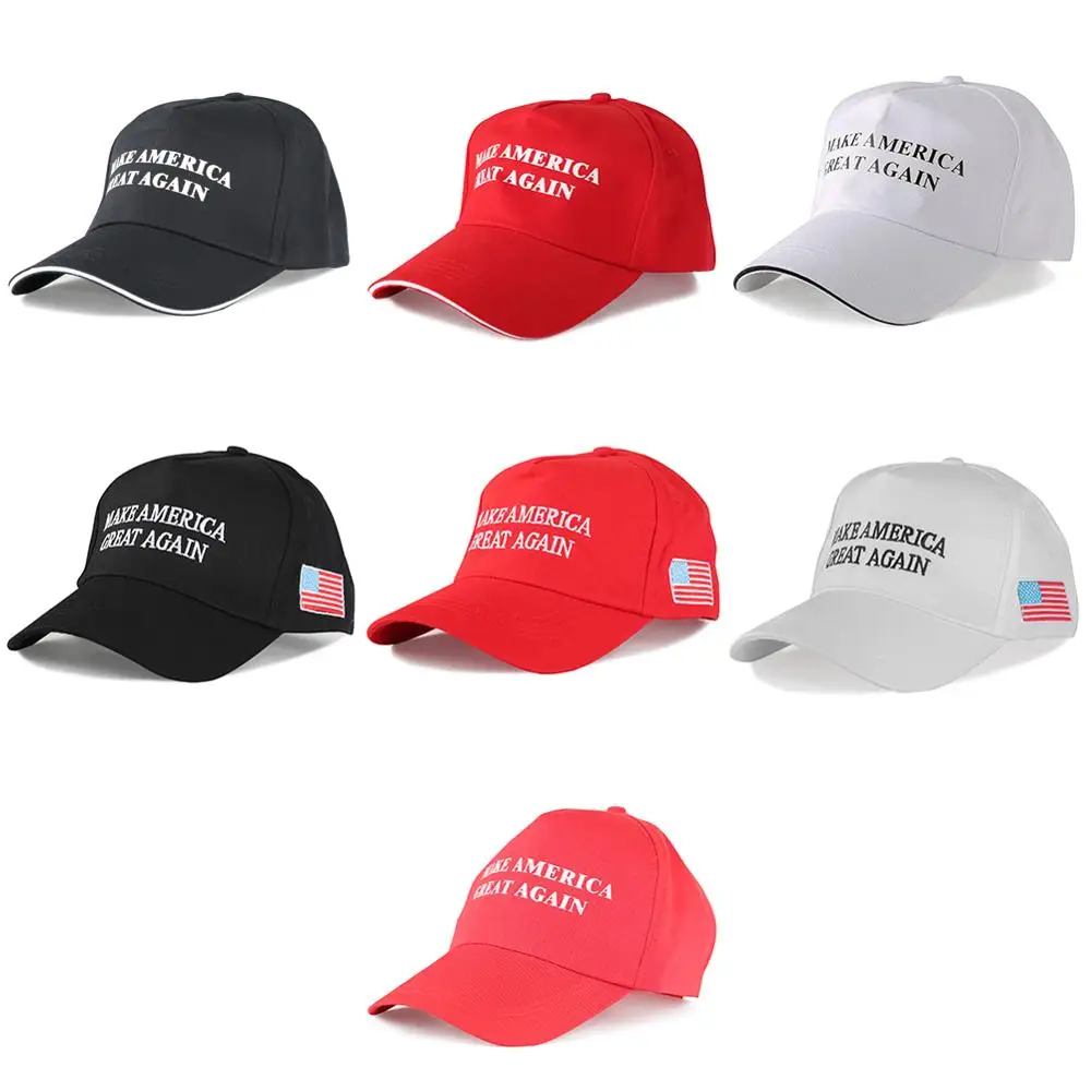

Popular Adjustable Visor Hats Beautiful Embroidery Printed Women Men Peaked Caps MAKE AMERICA GREAT AGAIN Letters Baseball Caps