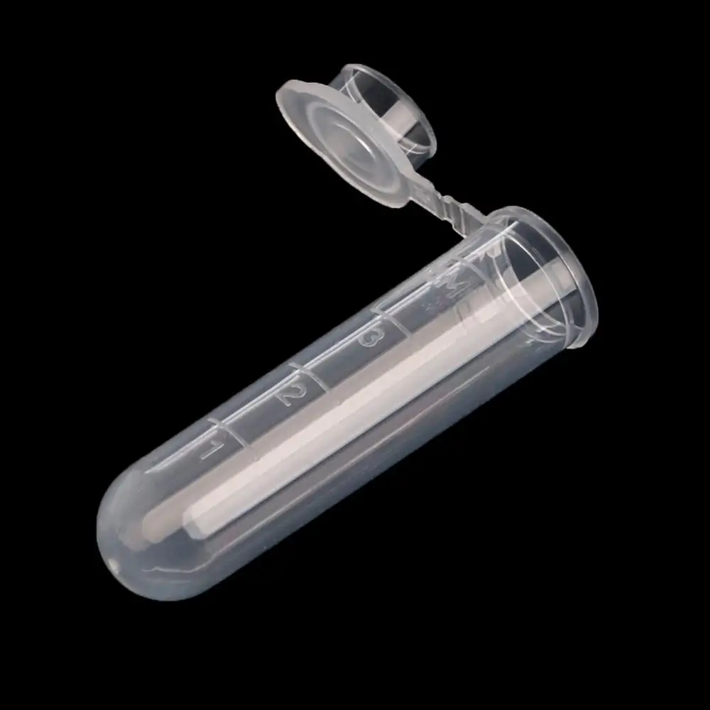 

New 50Pcs 5ml Plastic Clear Snap Cap Centrifuge Tubes Vials Sample Lab Container