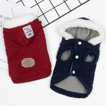 

Winter Warm Pet Dog Clothes Soft Sweater Hoodies Outfit For Small Dogs Chihuahua Pug Sweater Clothing Puppy Coat Jackets12