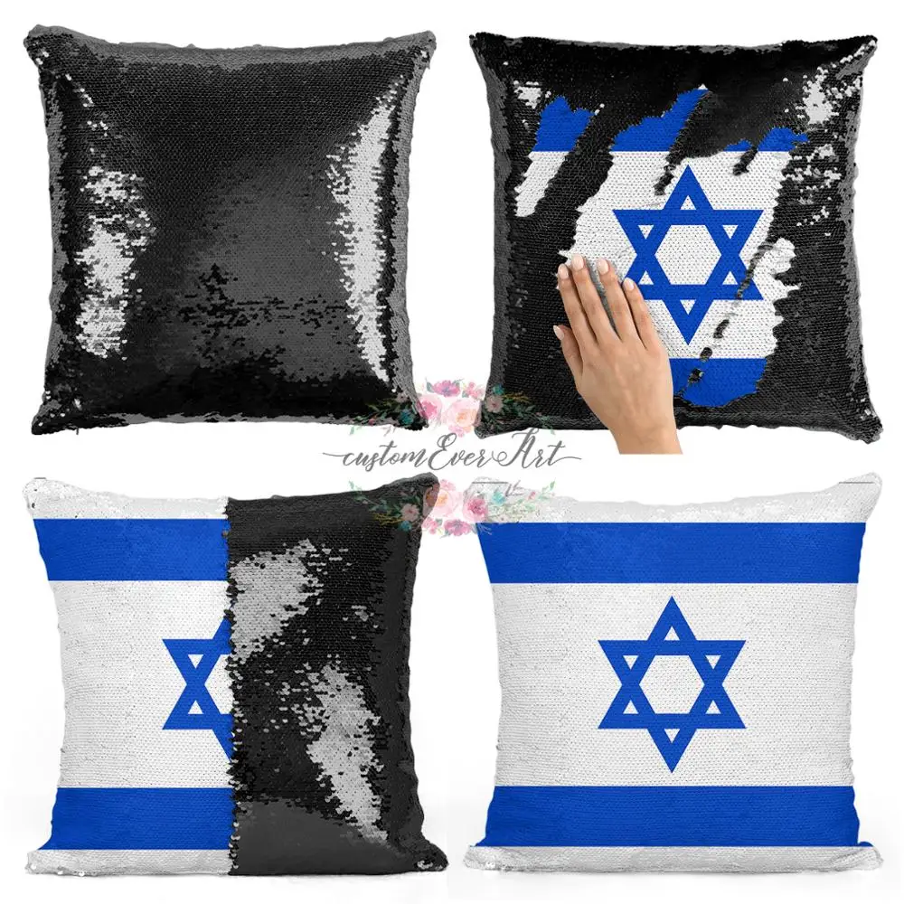 

Israel Personalized custom picture pillow coverï¼Œhome pillow reversible mermaid sequin pillow case cover