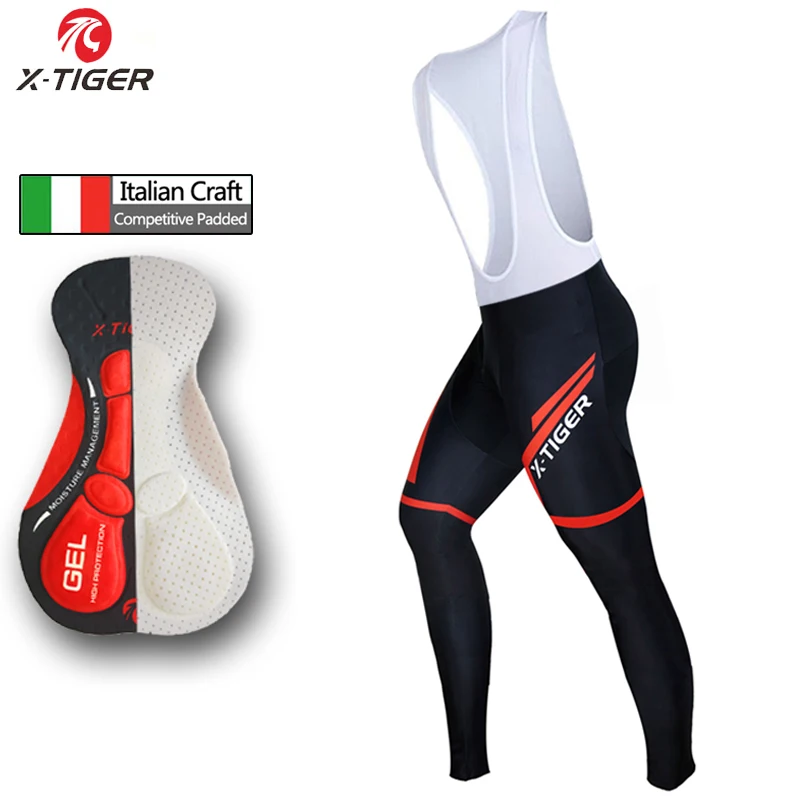 Bib Pant X-Tiger зимняя одежда с ворсом с длинными рукавами спортивный комплект для велоспорта горный велосипед для верховой езды одежда Термальность флис гоночный велосипед Велосипедная форма - Цвет: Bib Pant