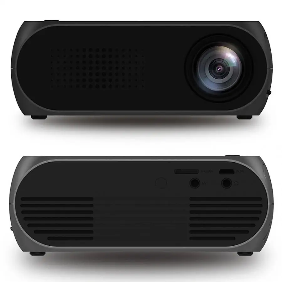 YG320 Домашний Мини ЖК-проектор USB портативный проектор HD 1080P черный с пультом дистанционного управления 100-240 В