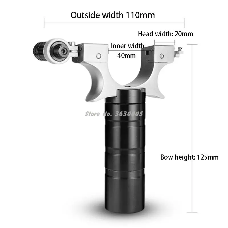 

Professional Hunting Slingshot Rotating Head Use Flat Rubber Band Slingshot Precision Stainless Steel Catapult Outdoor Shooting