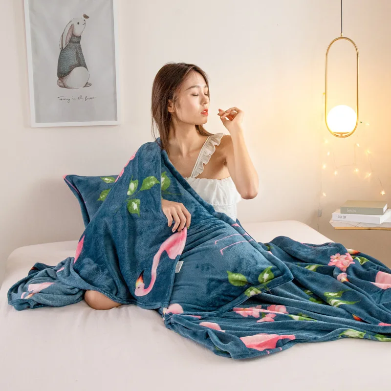 Брендовое флисовое покрывало на кровать с принтом плед фламинго, покрывало для взрослых, 200x230 см, одеяло для путешествий, зимнее украшение для дома