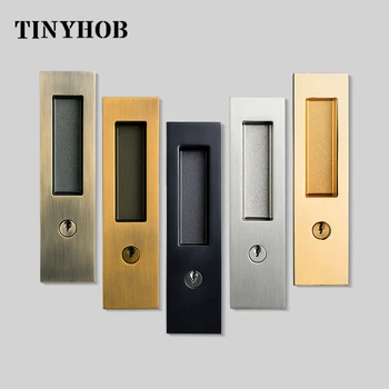 

Simple Hidden Sliding Door Lock Modern Style Door Handle Pull for Wood Sliding Door Multi Color