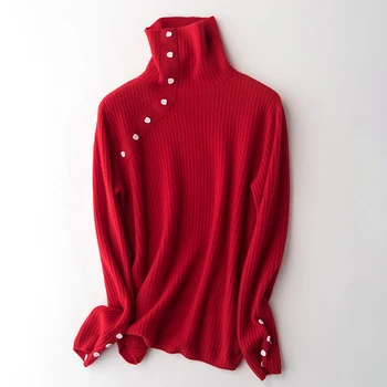 

2020 Turtleneck Sweater Cashmere Pullovers Women 100 Wool Long Sleeve Knitted Top Autumn Winter Jumper Fashion Female Sweaters