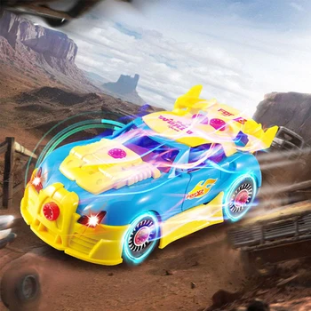 

Children Educational Gifts Lighting Take Apart Construction With Tools Anti Impact Toy Car DIY Assemble Electric Racing Music