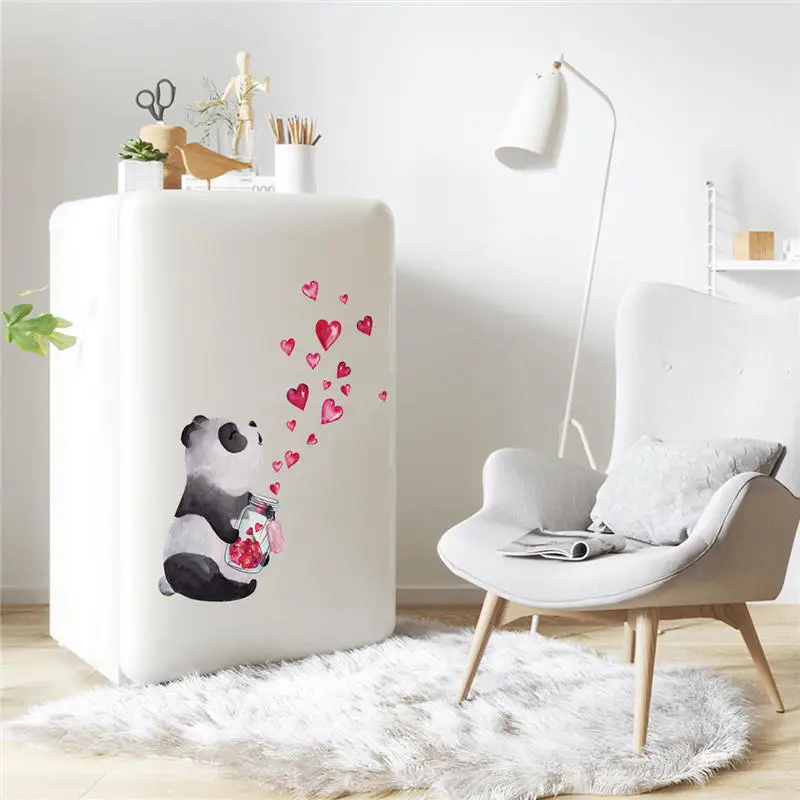 Vacclo Новая любовь ручная роспись настенные наклейки панды для детей украшение в детскую комнату гостиная спальня кухня декоративные наклейки