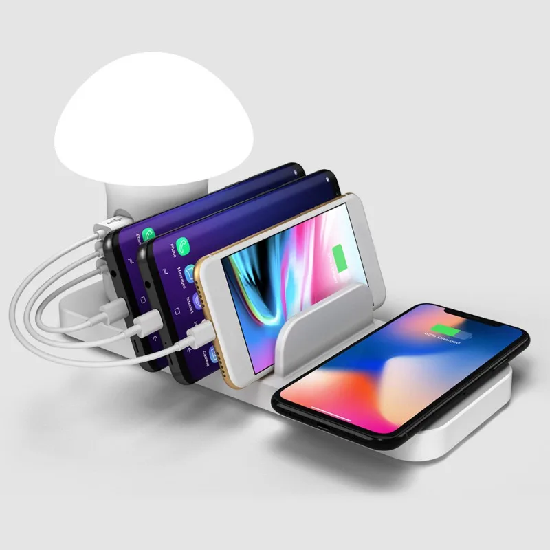 3 порта USB зарядное устройство зарядная станция Быстрая зарядка светодиодный свет для смартфона планшета 5 V/2A
