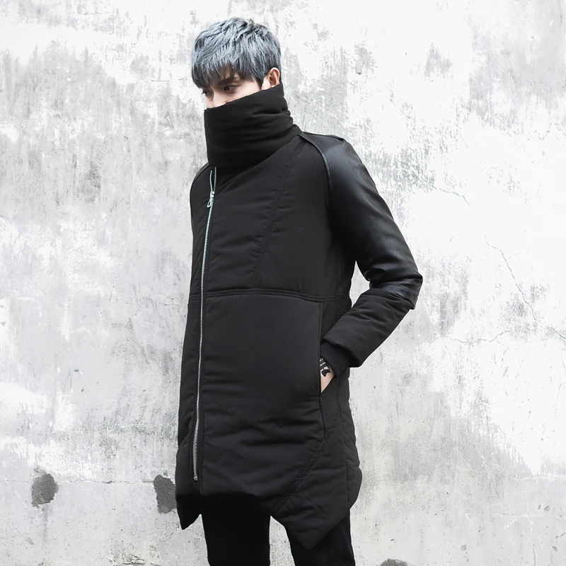 

Men's tide warm jacket Korean version of the self-cultivation hooded long coat