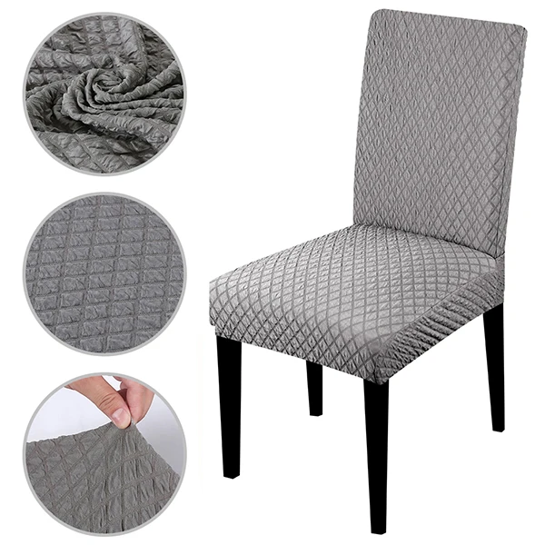 

Jacquard Fabric Thick Super Soft Chair Cover Stretch Slipcovers Elastic Office Chair Banquet Hotel Seat office Chair Cover
