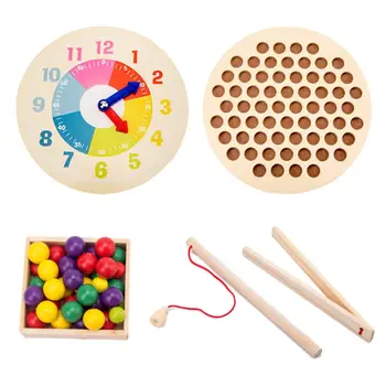 

Magnetic Wooden Fishing Catching Game Toy for Toddlers Kids Birthday Learning Education Toys