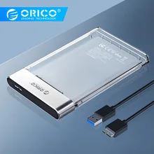 ORICO HDD чехол 2,5 дюймов прозрачный добавить металлические SATA USB 3,0 жесткий диск чехол инструмент 6 Гбит/с Поддержка 4 ТБ UASP чехол Hd коробка