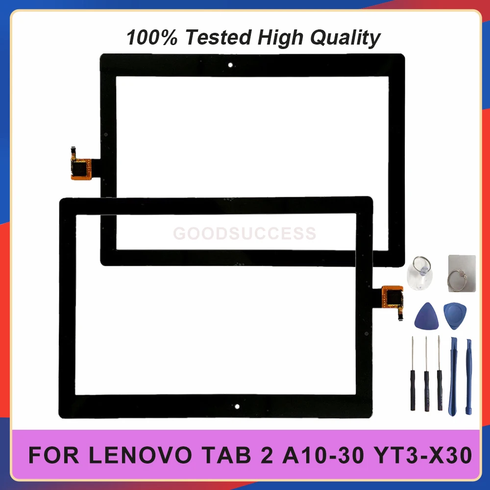 New Touch For Lenovo Tab 2 A10-30 YT3-X30 X30F TB2-X30F TB2-X30L Screen Digitizer Panel Glass Sensor with Free Tools | Компьютеры и