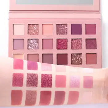 

MISS ROSE 18 Colors Nude Glitter Eyeshadow Palette Shimmer Mineral Powder Matte Eyeshadow Eye Shadow Makeup Cosmetic Tools TSLM1
