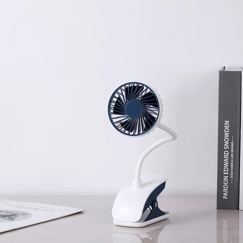 

New Style Second Generation Flexible Clip Fan Outdoor Desktop Folding Curved Small Electric Fan Mute Mini Rechargeable Fan