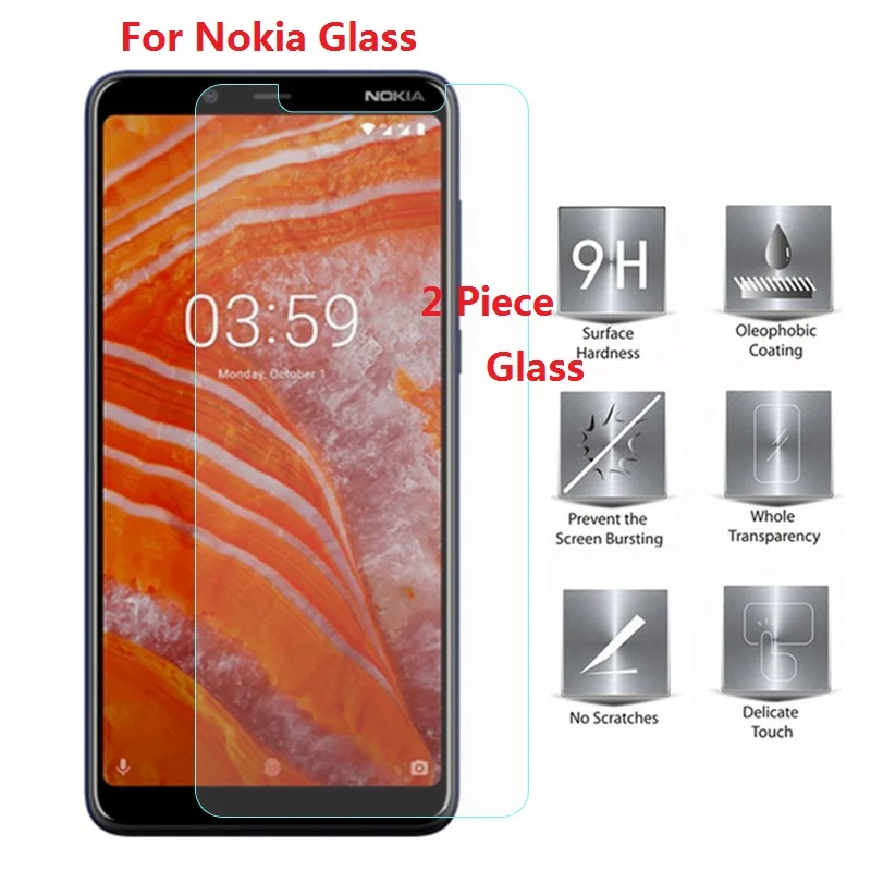 2 шт. 9H закаленное стекло для Nokia X2 X3 X5 X6 защита экрана защитное X7 2018 X71 5 1 7 Plus