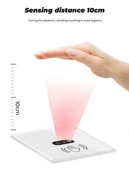 

2020 NEW smart home Wall Light Switch Infrared Sensor Glass Display Panel Neutral Wire 220V 10A No Touch Needed wifi switch EU