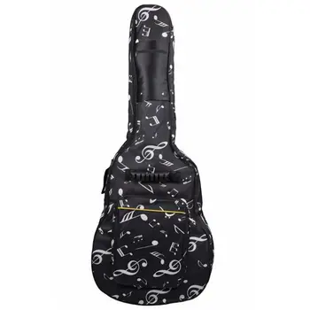 

41 Inch Dual Adjustable Shoulder Strap Acoustic Guitar Gig Bag - Black
