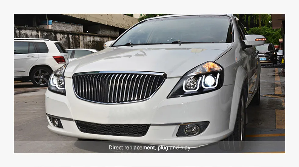 Корпус передней фары в сборе автомобиля для фар Buick Excelle 2008- светодиодный фонарь DRL Объектив Двойной Луч Биксенон HID Q5 весь комплект