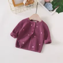 Новые детские свитера для детей 1-2 лет, осенне-зимний вязаный кардиган, детская одежда, свитер для мальчиков и девочек, повседневная верхняя одежда