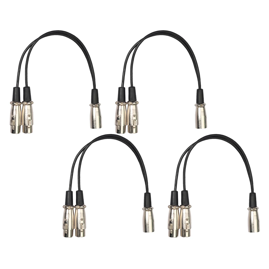 4 шт. XLR 1 штекер 2 Женский аудио удлинитель для микрофона микшер рекордер