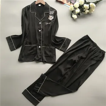 

Rayon 2PCS Sleepwear Lingerie Female Home Clothing Sexy Nightwear Kimono Bathrobe Gown Long Sleeve Sleep Set Nightgown