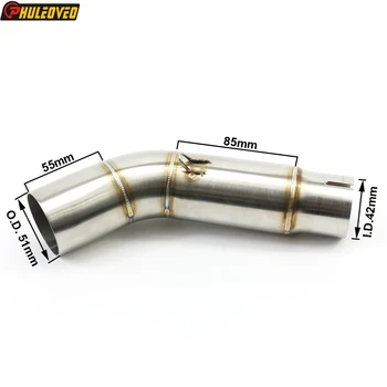 For Suzuki GSR750 2011-2020 Motorcycle Exhaust Silencer Muffler Escape Demper Middle Link Pipe Connector Pipe Connect for GSR750