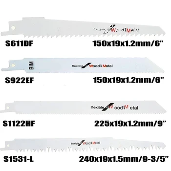 

8 Pieces Set Woodworking Metal Cutter Blade For Makita Hitach Reciprocating Saws Blade Wood Saw Blades