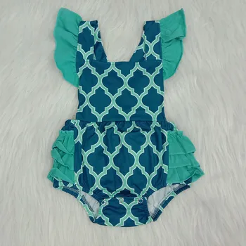

newborn infant floral romper baby clothes cute blue onesie flutter sleeve baby romper infant clothes baby bodysuit newborn wear