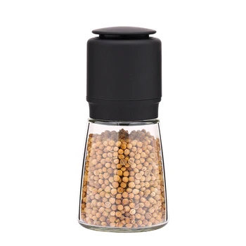 

Kitchen Pepper Grinder Ceramic Core Mill Spice Manual Grind 0.1mm Powder, 170ml Cooking BBQ Tools Glass Bottle Home
