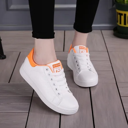 

New Korean Casual Versatile Lace-up Balance Light White Shoes Candy Color Pu Fashion WOMEN'S Casual Shoes