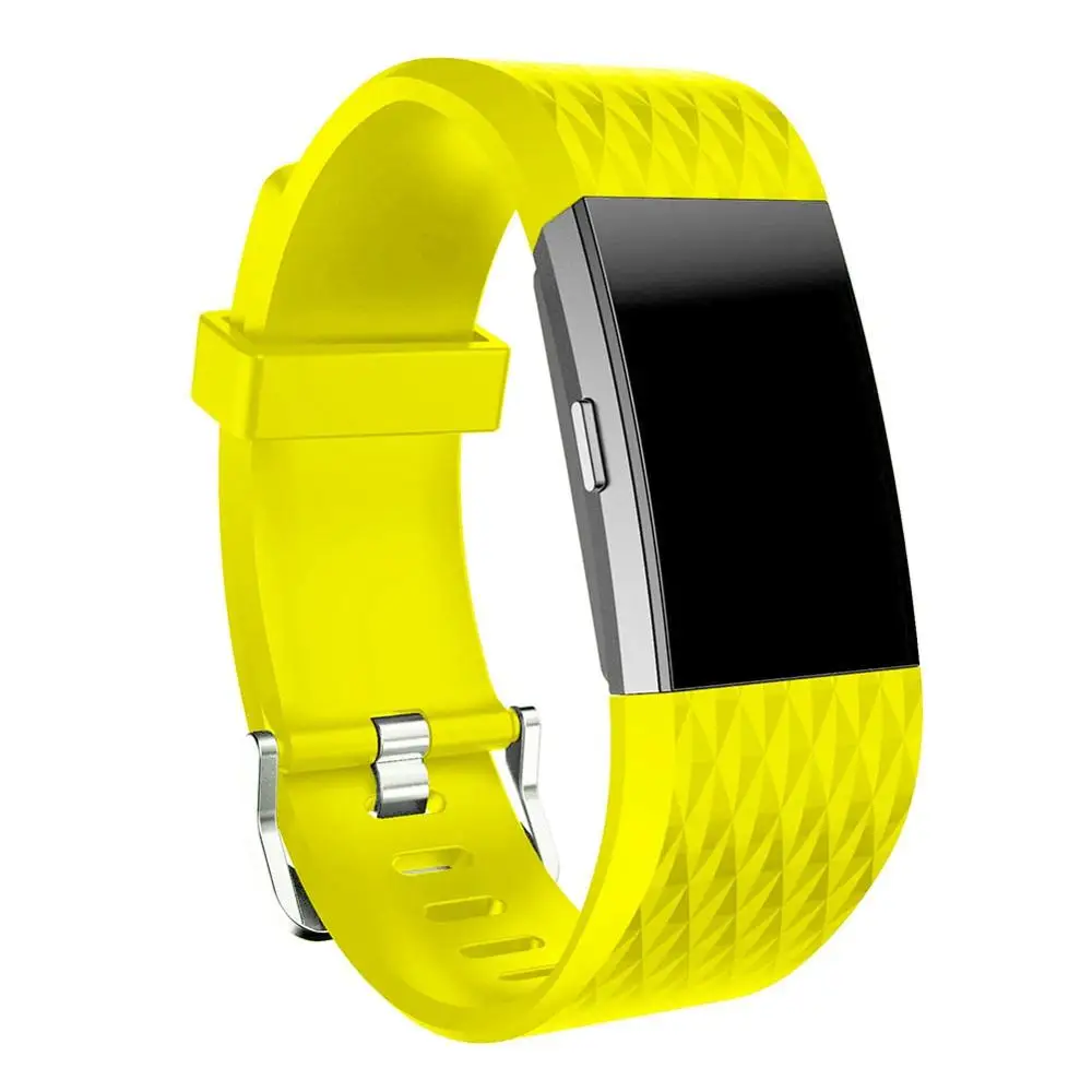 YL Дышащие и прочные силиконовые наручные Ремешки для наручных часов FitBit Charge 2 повседневные регулируемые штырьковые пряжки часы ремешок для мужчин и женщин - Цвет: YL