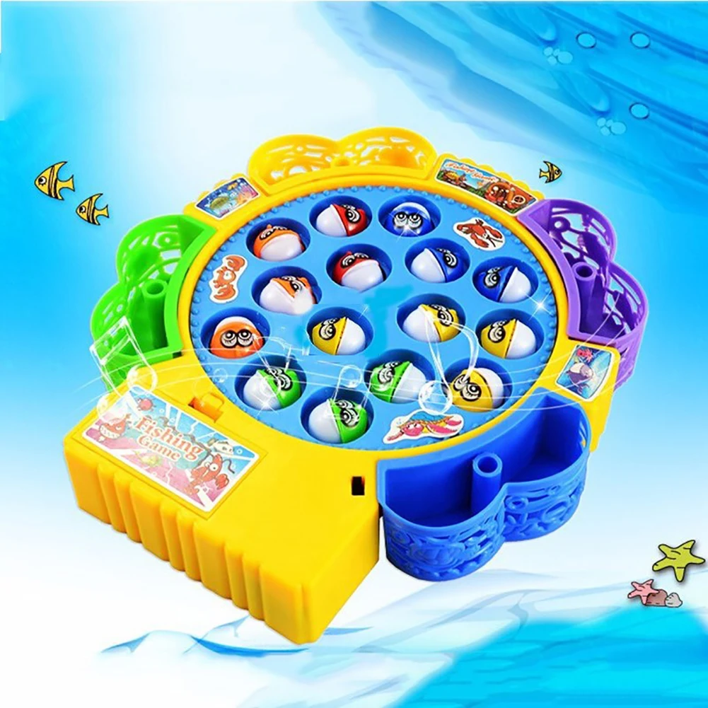 

Electric Fishing Set Large Rotating Music Light Kids Game Educational Toy