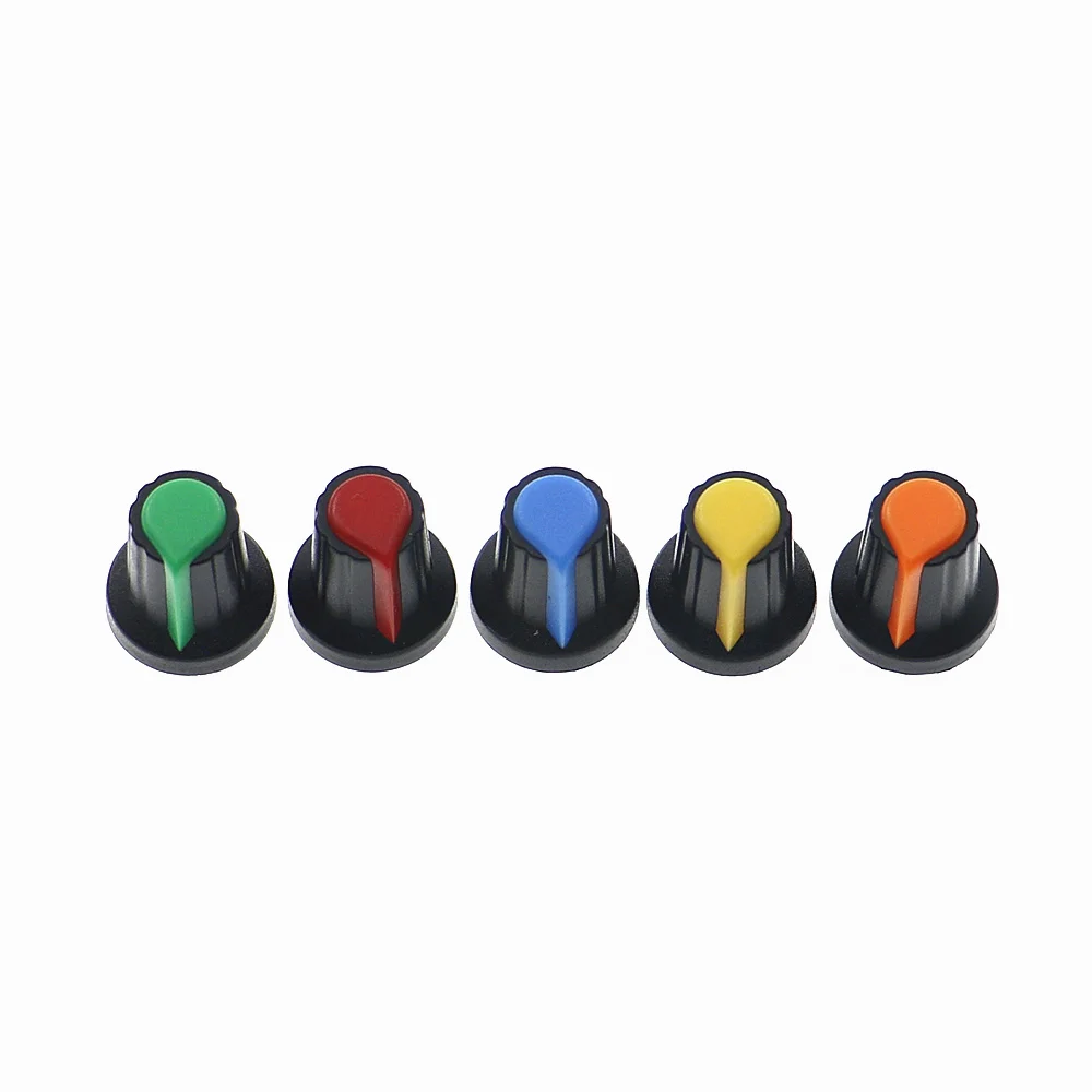 10Pcs WH148 3pin Single Potentiometer Kit B1K/B2K/5K/10K/20K/50K/100K/500K/1M with knobs Single potentiometer set Shaft Nuts BOX