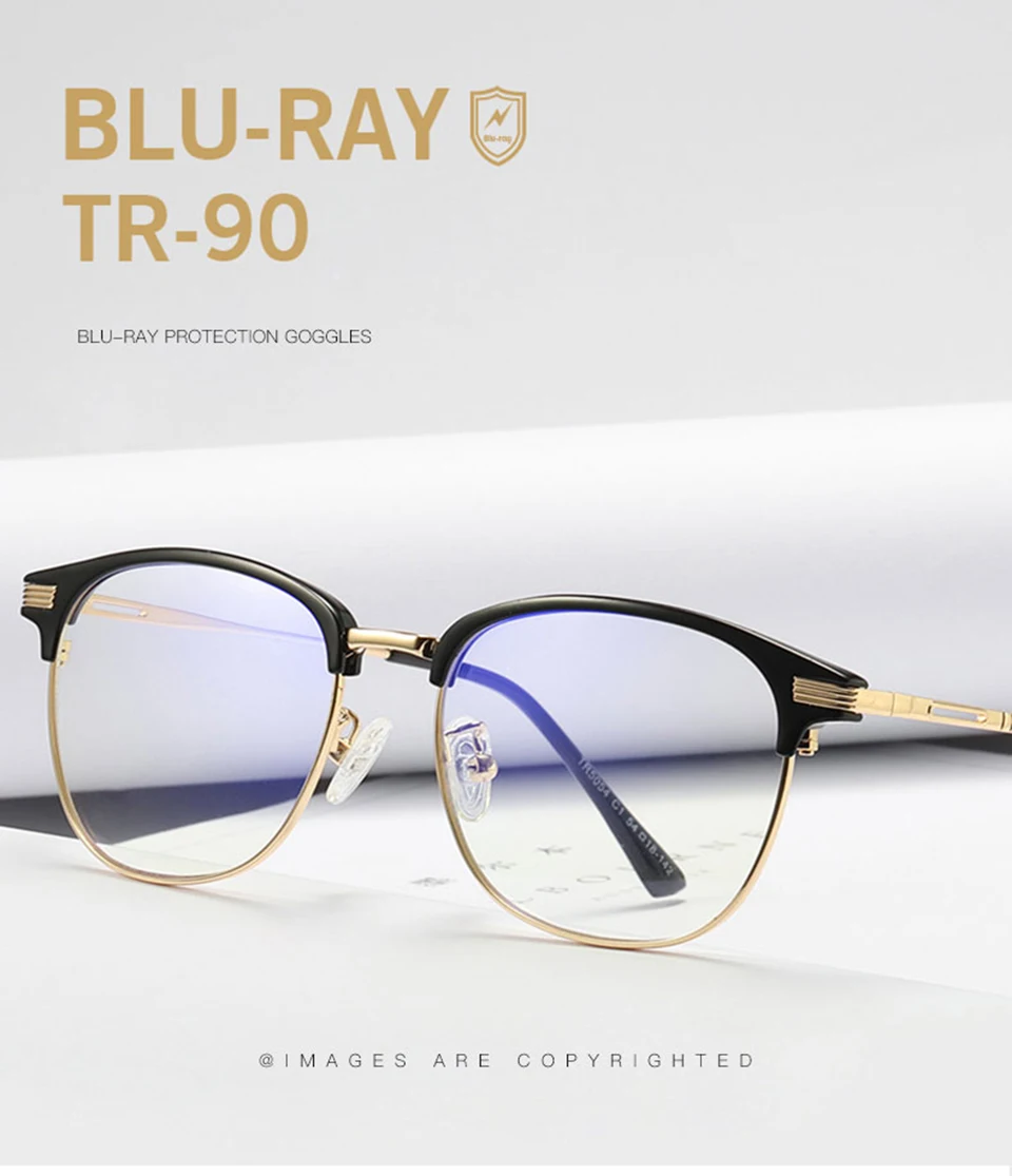 Горячая TR90 рамка квадратные анти-голубые световые блокирующие очки светодиодные очки для чтения радиационно-стойкие компьютерные очки игровые очки