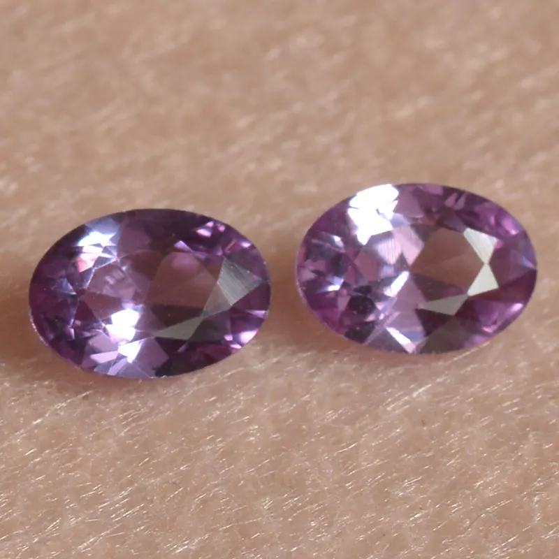 Sale 3x5mm~10x12 46# Purple Corundum Color Change Stone