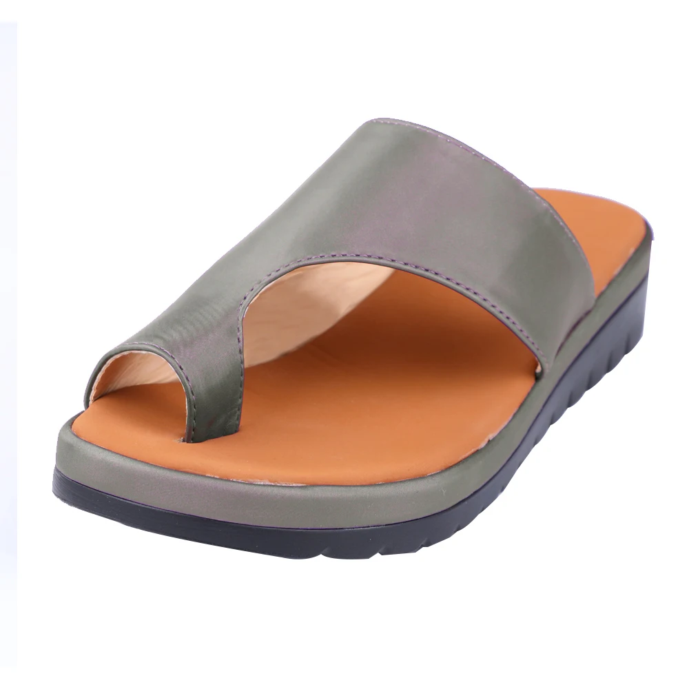 Г. Летние женские шлепанцы модные сандалии на толстой подошве в стиле ретро летняя пляжная обувь новая мода - Цвет: Bronze