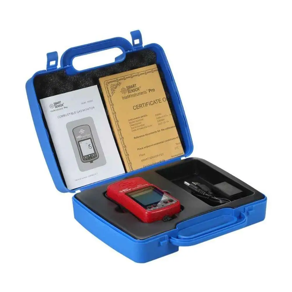 

SMART SENSOR AS8902 Methane Leak Detector 0~100% LEL CH4 Tester Meter Sound Light Vibration Alarm