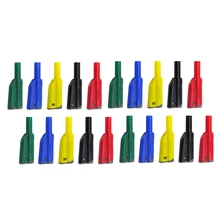 20 штук P3005 сборка 4 мм стек безопасности разъем банана мультиметр разъем(красный* 4, черный* 4, желтый* 4, зеленый* 4, синий* 4