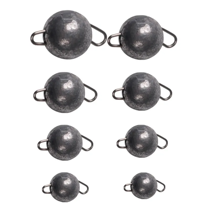 

5Pcs New Lead Sinker Fishing Gear Round Needle Fishing Lead Plumb Fishing Pendulum Antirust Deep Water Fishing Lure Lead Sinker