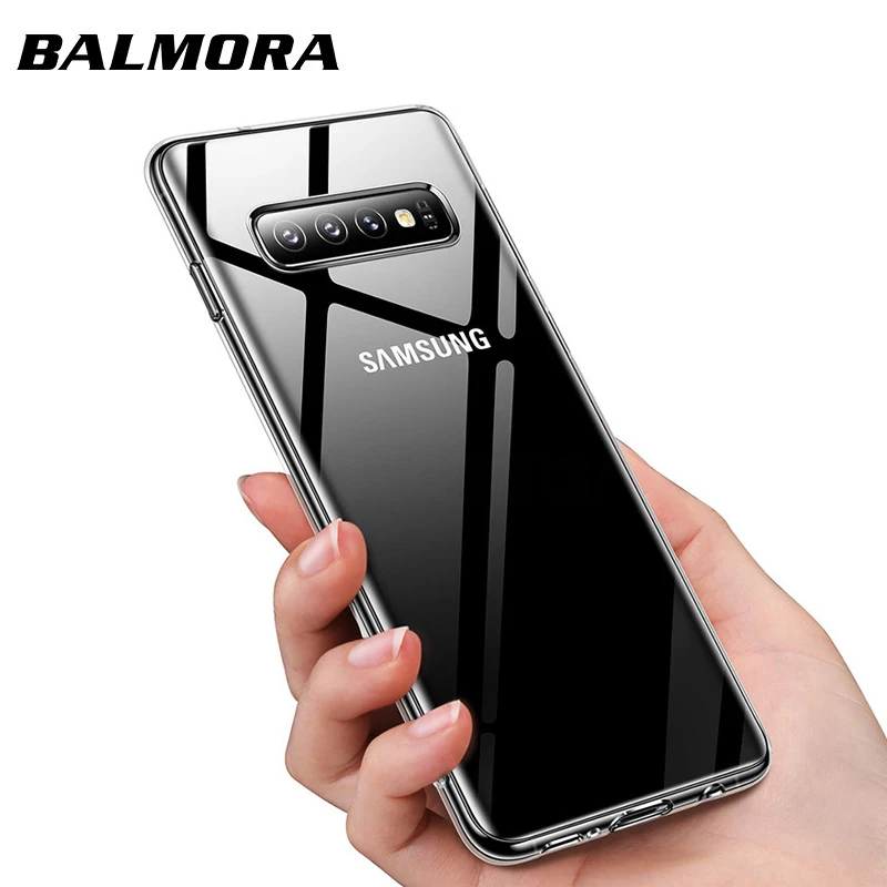 

BALMORA Clear Soft Silicone Phone Case For Samsung S9 S8 Plus Protective Transparent Anti-fall Cover For Samsung Galaxy S7 Edge