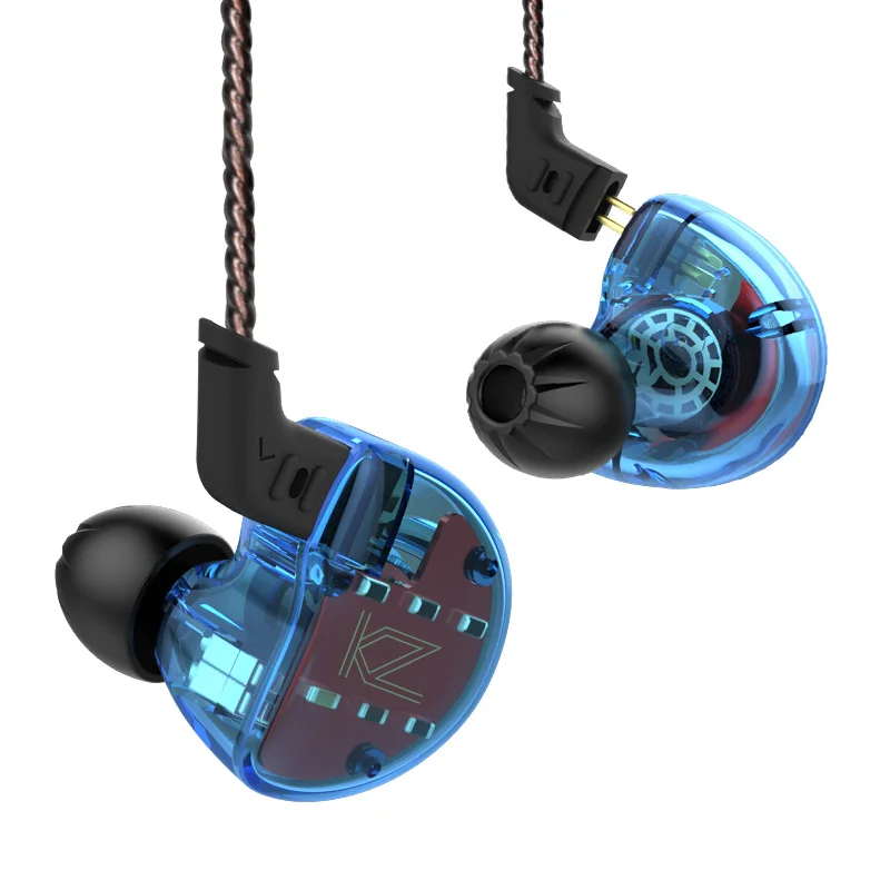 KZ ZS10 4BA+1DD In ear Earphone Hybird Dynamic Armature Earbuds Headset for KZ ZSN PRO ZS10 PRO ZST CCA C10 C16 V80 - Цвет: blue no mic