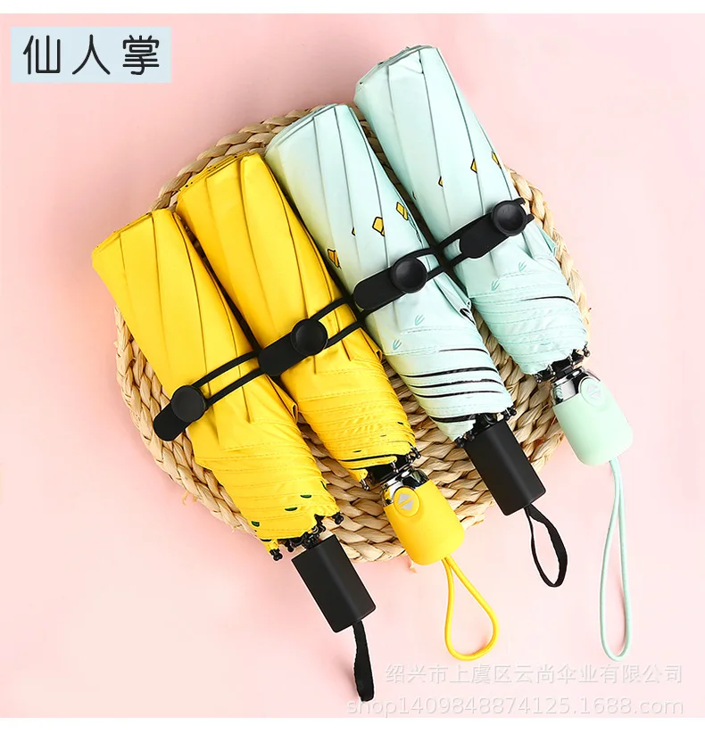 Rain Or Shine Dual Purpose Women's South Korea Folding Sun-resistant Parasol Men And Women God Korean-style Hipster Simple MORI