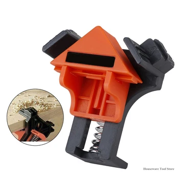 

1/4 Piece 90 Degree Right Angle Clamp Photo Frame Angle Clip Woodworking Manual Tool Angle Clips Tube Clip Durable Wood Tools